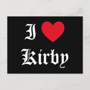 Cartão Postal Eu amo Kirby