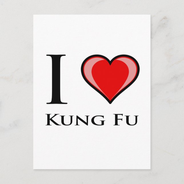 Cartão Postal Eu Amo Kung Fu (Frente)