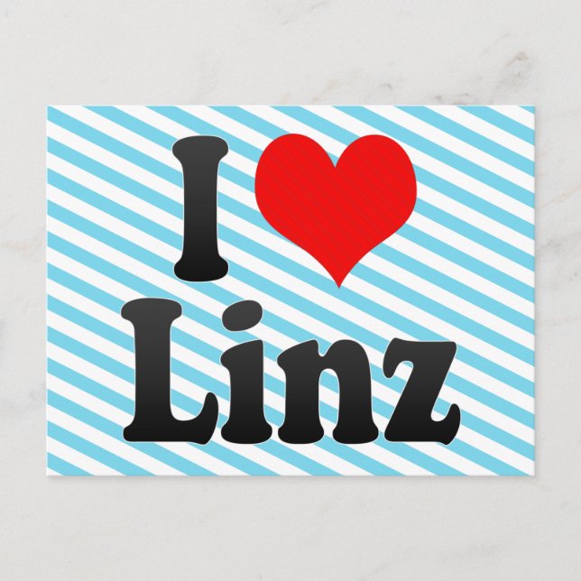 Cartão Postal Eu amo Linz, Áustria (Frente)