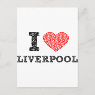 Cartão Postal Eu amo Liverpool