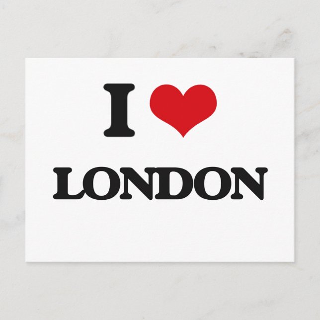Cartão Postal Eu Amo Londres (Frente)