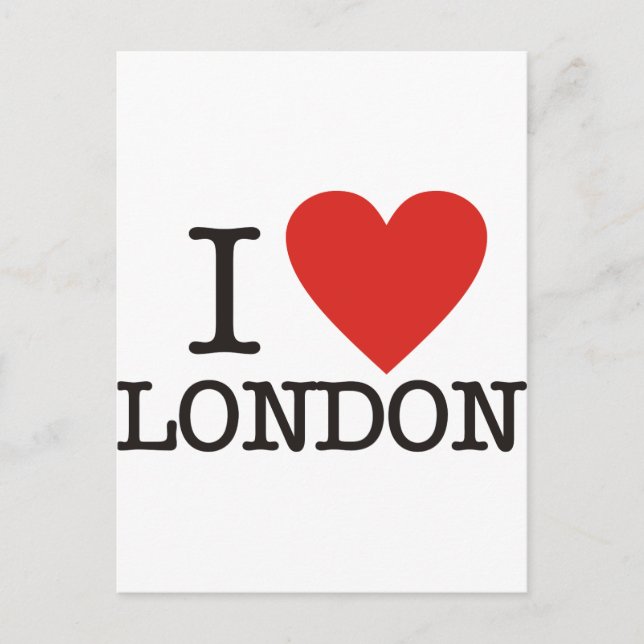 Cartão Postal Eu amo Londres (Frente)