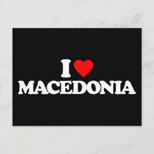 CARTÃO POSTAL EU AMO MACEDÔNIA