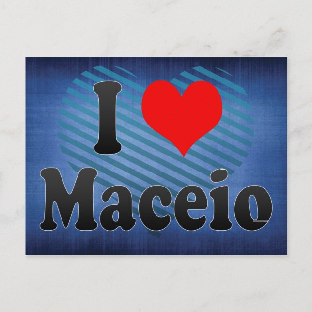 Cartão Postal Eu Amo Maceio, Brasil (Frente)