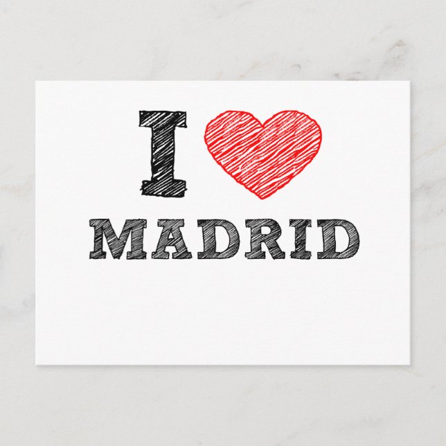Cartão Postal Eu Amo Madrid (Frente)