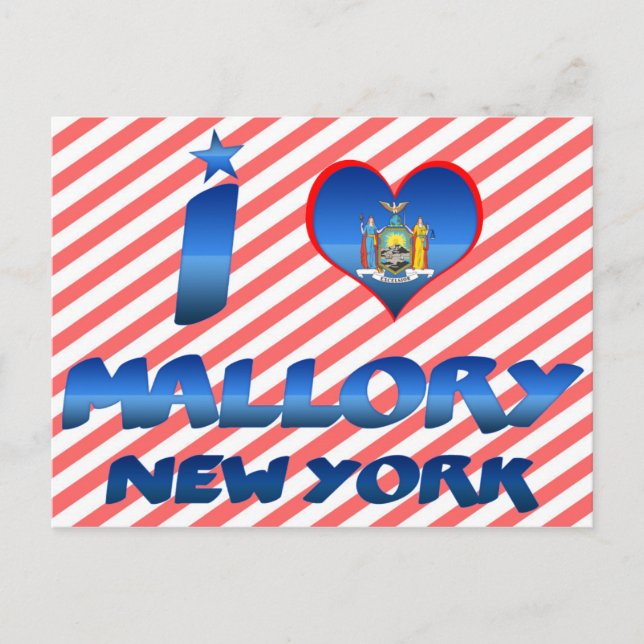 Cartão Postal Eu amo Mallory, Nova York (Frente)