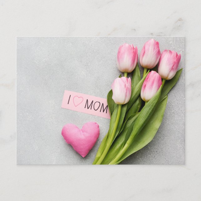 Cartão Postal eu amo Mamãe (Frente)