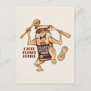 CARTÃO POSTAL EU AMO MANTEIGA DE PEANUA