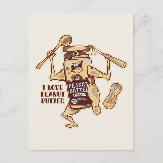 CARTÃO POSTAL EU AMO MANTEIGA DE PEANUA (Frente)