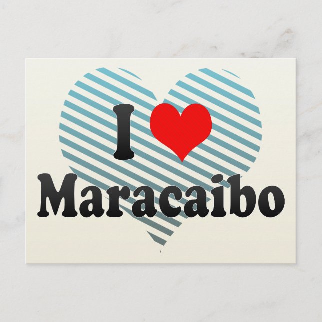 Cartão Postal Eu Amo Maracaibo, Venezuela (Frente)
