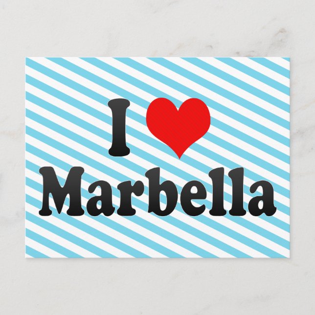 Cartão Postal Eu Amo Marbella, Espanha (Frente)