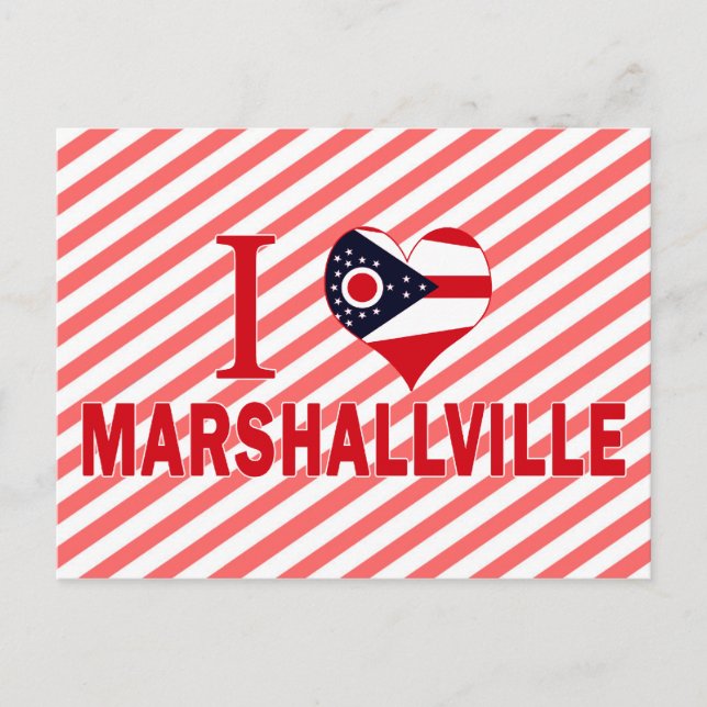 Cartão Postal Eu amo Marshallville, Ohio (Frente)
