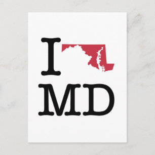 Cartão Postal Eu amo Maryland