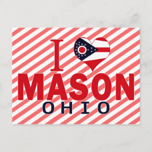 Cartão Postal Eu amo Mason, Ohio