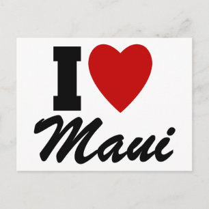Cartão Postal Eu Amo Maui