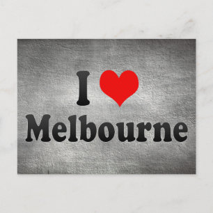 Cartão Postal Eu amo Melbourne, Austrália