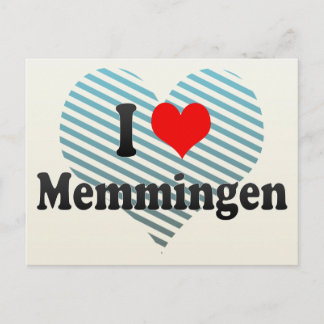 Cartão Postal Eu amo Memmingen, Alemanha
