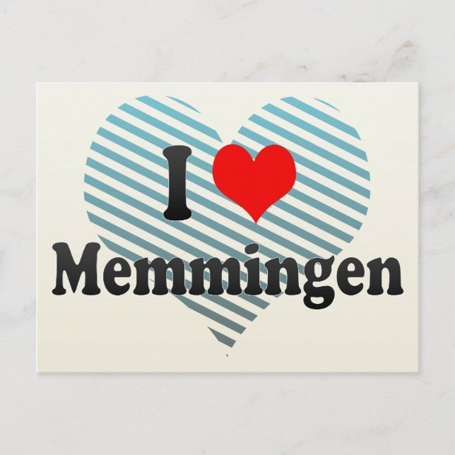 Cartão Postal Eu amo Memmingen, Alemanha (Frente)