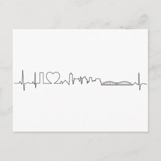 Cartão Postal Eu amo Memphis num estilo ecg extraordinário