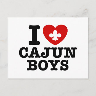 Cartão Postal Eu Amo Meninos Cajun