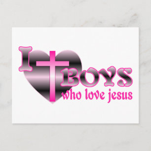 Cartão Postal Eu Amo Meninos Que Amam Jesus