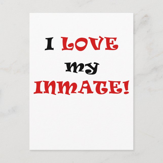 Cartão Postal Eu Amo Meu Aprisionado (Frente)