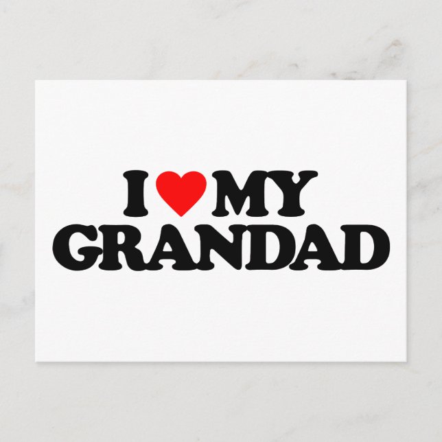 CARTÃO POSTAL EU AMO MEU AVÓ (Frente)