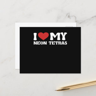 Cartão Postal Eu Amo Meu Dia de os namorados Engraçado De Tetras