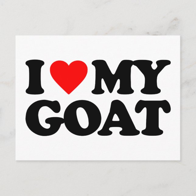 CARTÃO POSTAL EU AMO MEU GOAT (Frente)