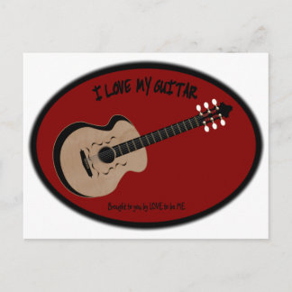 CARTÃO POSTAL EU AMO MEU GUITAR - AMO SER EU