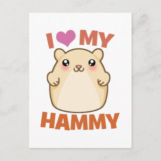 Cartão Postal Eu Amo Meu Hammy