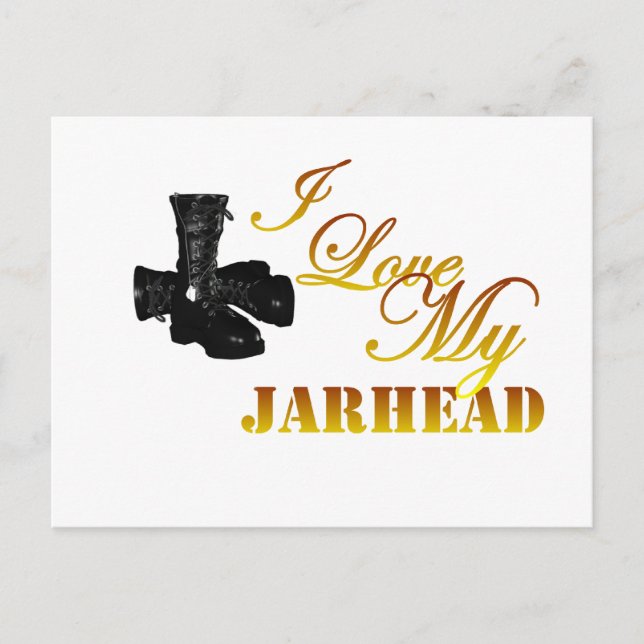 Cartão Postal Eu Amo Meu Jarhead 4 (Frente)