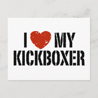 Cartão Postal Eu Amo Meu Kickboxer