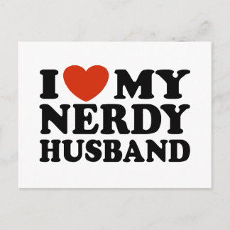 Cartão Postal Eu Amo Meu Marido Nerdy