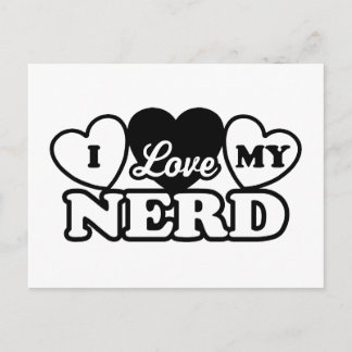 Cartão Postal Eu Amo Meu Nerd