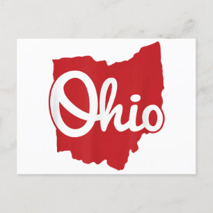 Cartão Postal Eu Amo Meu Ohio Home Script Ohio