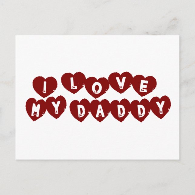 Cartão Postal Eu Amo Meu Pai (Frente)
