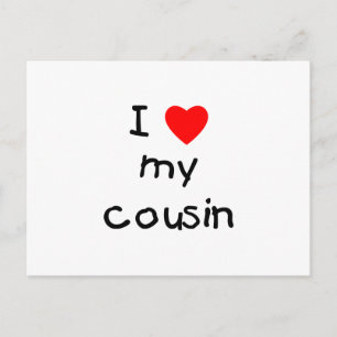 Cartão Postal Eu Amo Meu Primo