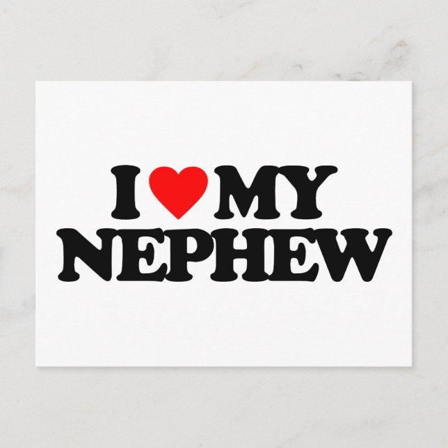 CARTÃO POSTAL EU AMO MEU SOBRINHO (Frente)