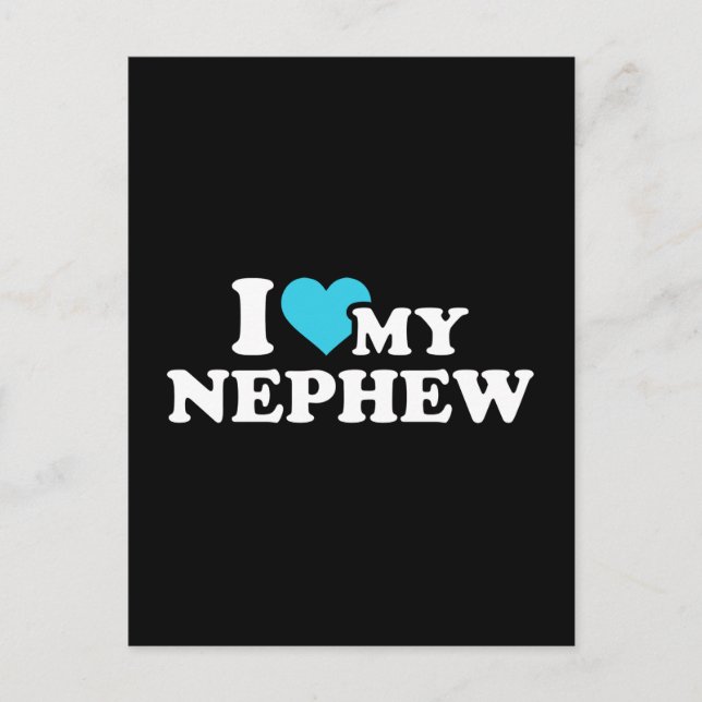 Cartão Postal Eu amo meu sobrinho (Frente)