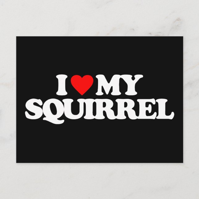 CARTÃO POSTAL EU AMO MEU SQUIRREL (Frente)