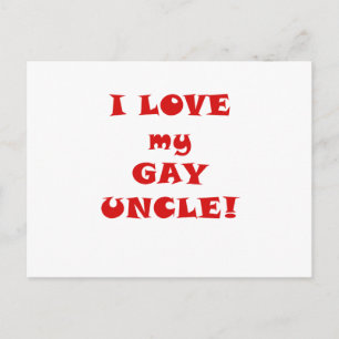 Cartão Postal Eu amo meu tio Gay