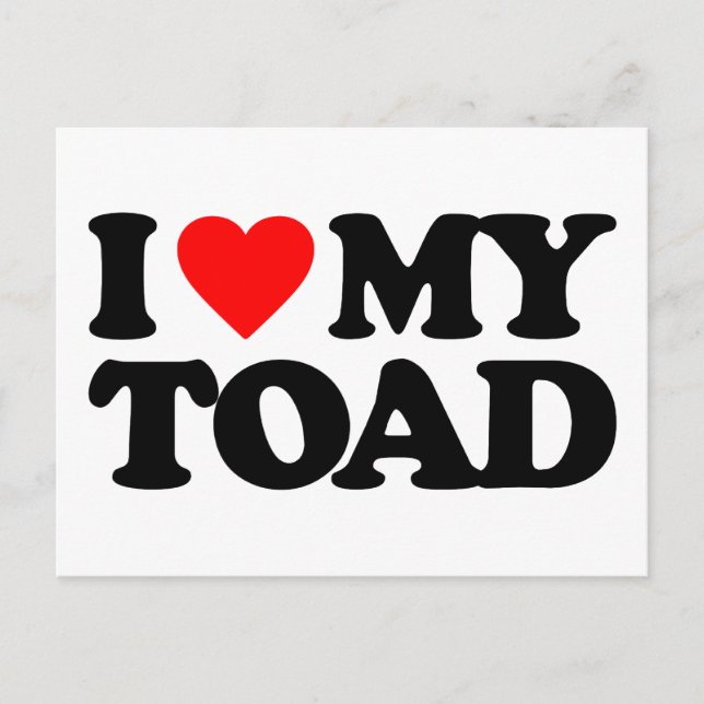 CARTÃO POSTAL EU AMO MEU TOAD (Frente)