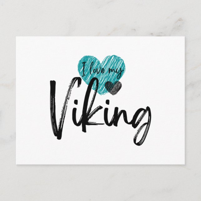 Cartão Postal Eu amo meu Viking (Frente)