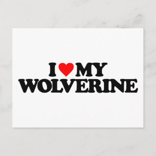 CARTÃO POSTAL EU AMO MEU WOLVERINE