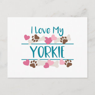 Cartão Postal Eu Amo Meu Yorkie