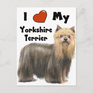 Cartão Postal Eu Amo Meu Yorkie