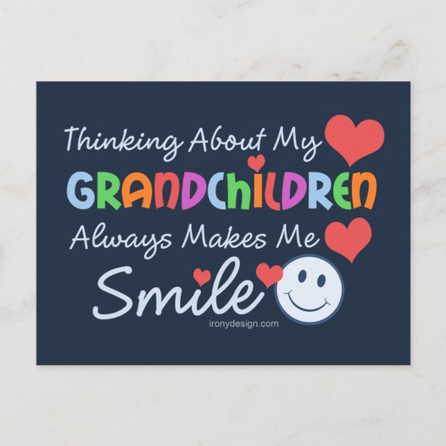 Cartão Postal Eu Amo Meus Avós (Frente)