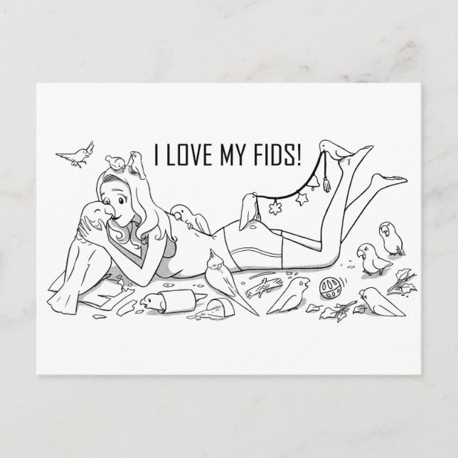 Cartão Postal Eu amo meus filhos (Frente)