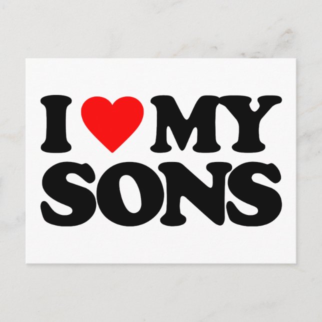 CARTÃO POSTAL EU AMO MEUS FILHOS (Frente)